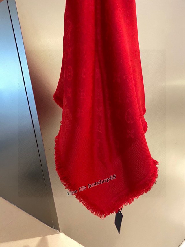 LV專櫃新品路易威登暗紋提花Monogram圖案時尚大方巾 mmyj1589